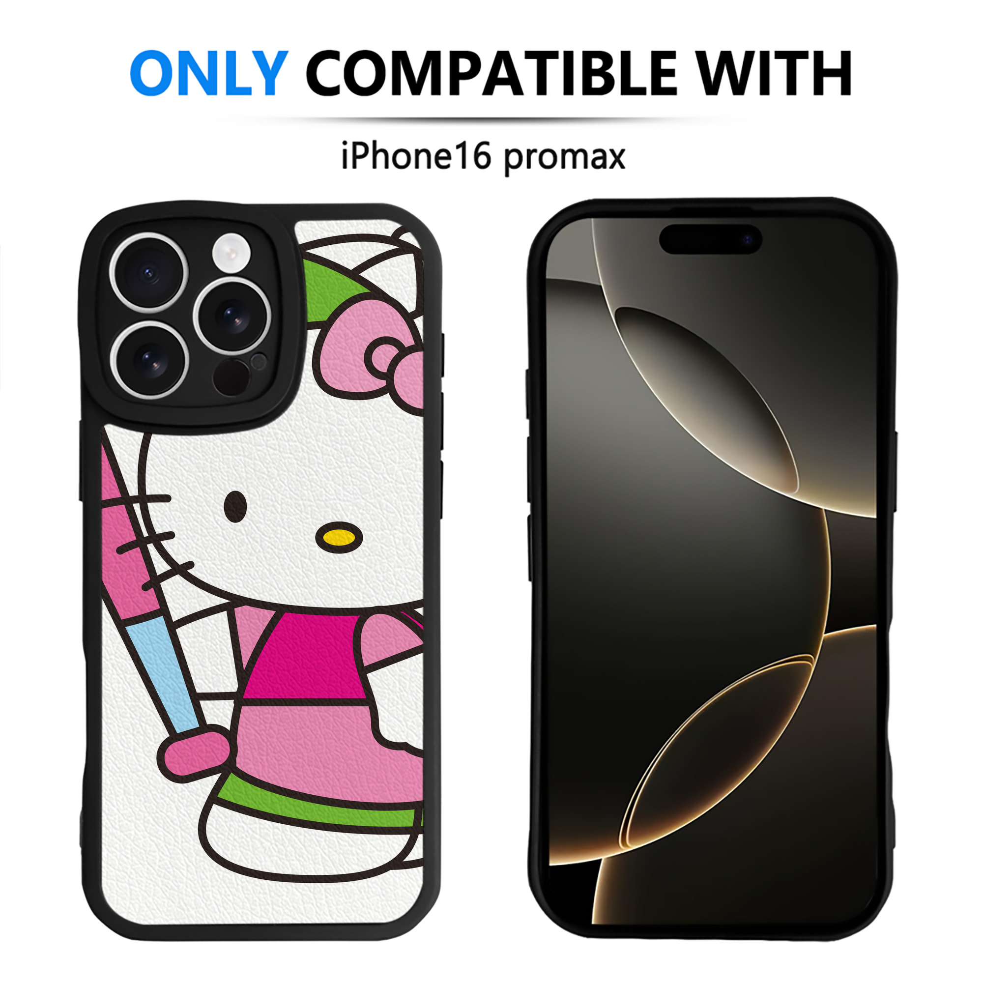 （画像用） Hello Kitty ハローキティ 【iPhone 16シリーズ対応】シリコンスマホケース（レザー調） 材質：シリコン